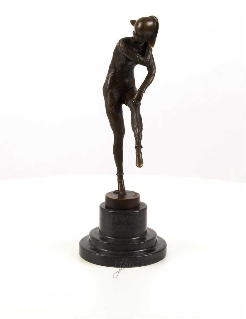[LA-46179] Bronzeskulptur Bronzefigur Harlequinade Bild 12