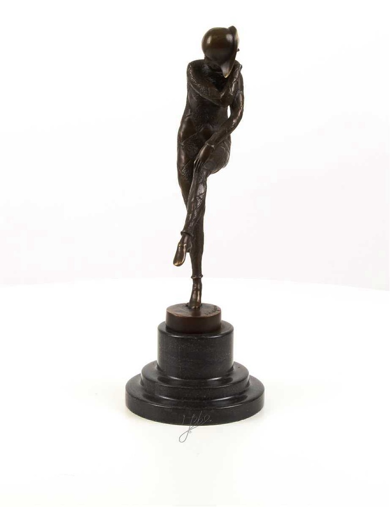 [LA-46179] Bronzeskulptur Bronzefigur Harlequinade Bild 13