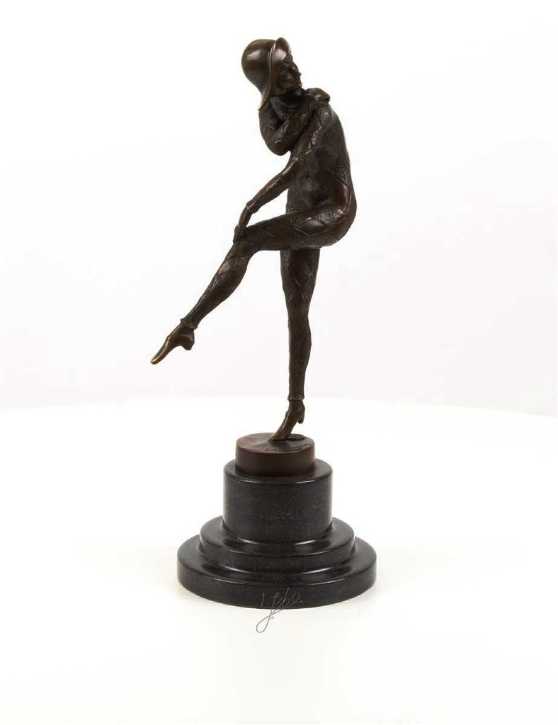 [LA-46179] Bronzeskulptur Bronzefigur Harlequinade Bild 15