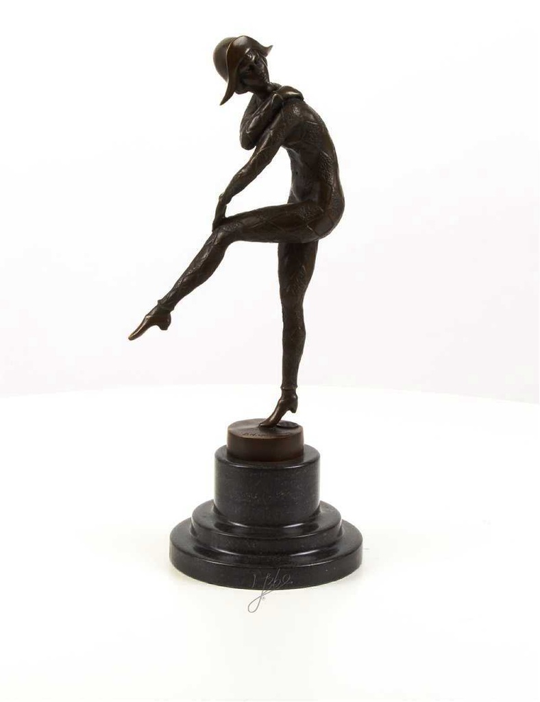 [LA-46179] Bronzeskulptur Bronzefigur Harlequinade Bild 16