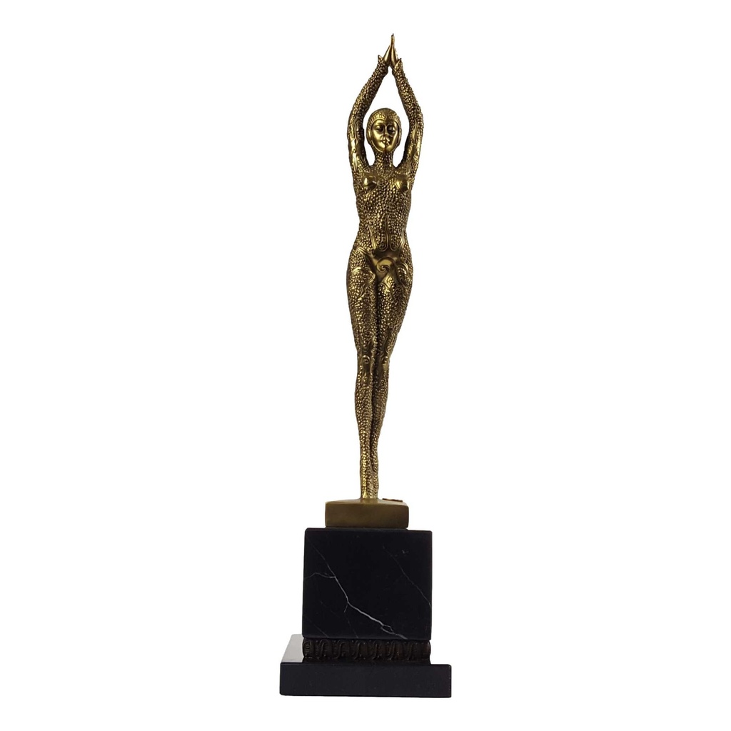 [LA-46188] Bronzeskulptur Bronzefigur poliert Seesternkleid Starfisch Bild 3