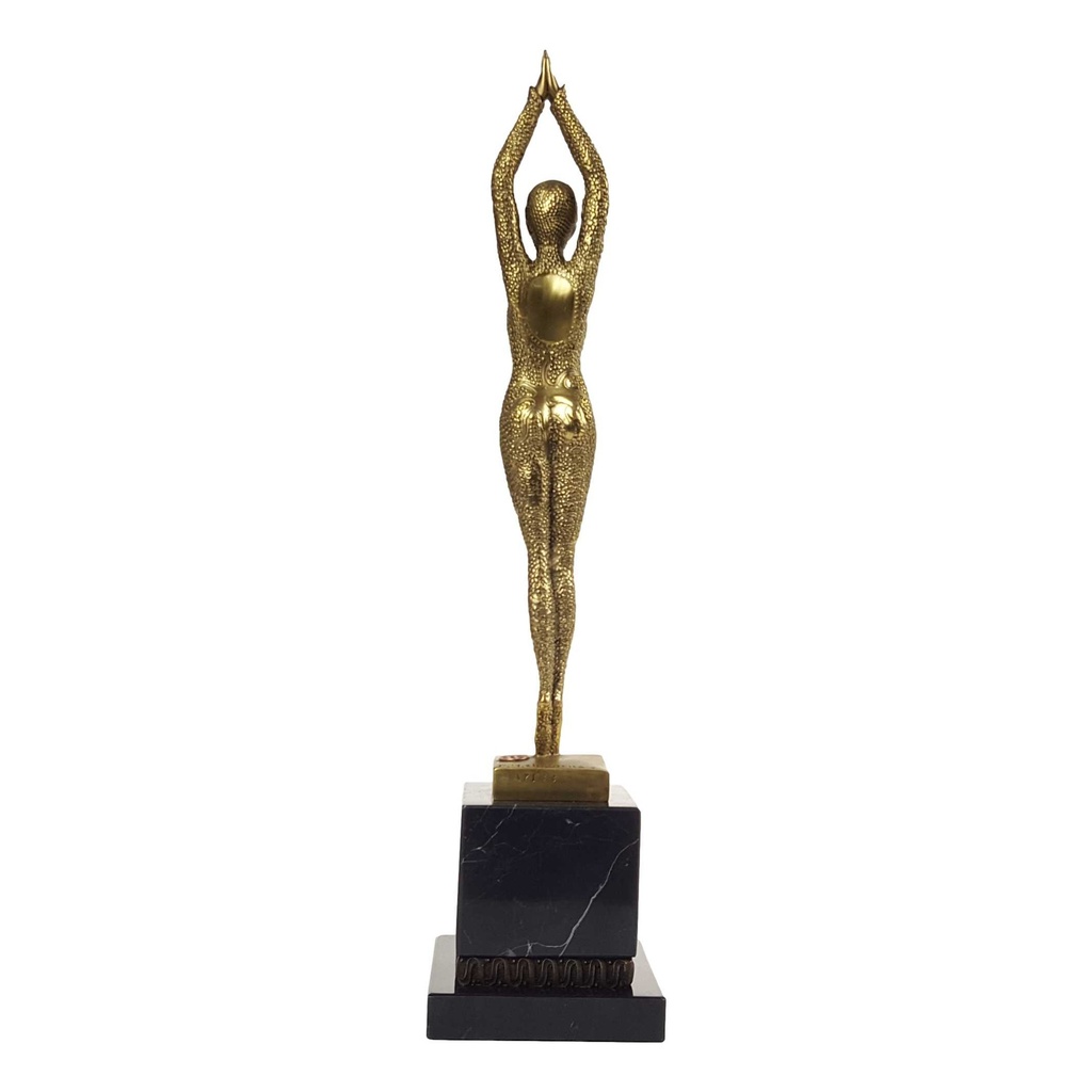 [LA-46188] Bronzeskulptur Bronzefigur poliert Seesternkleid Starfisch Bild 6