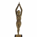 [LA-46188] Bronzeskulptur Bronzefigur poliert Seesternkleid Starfisch Bild 7