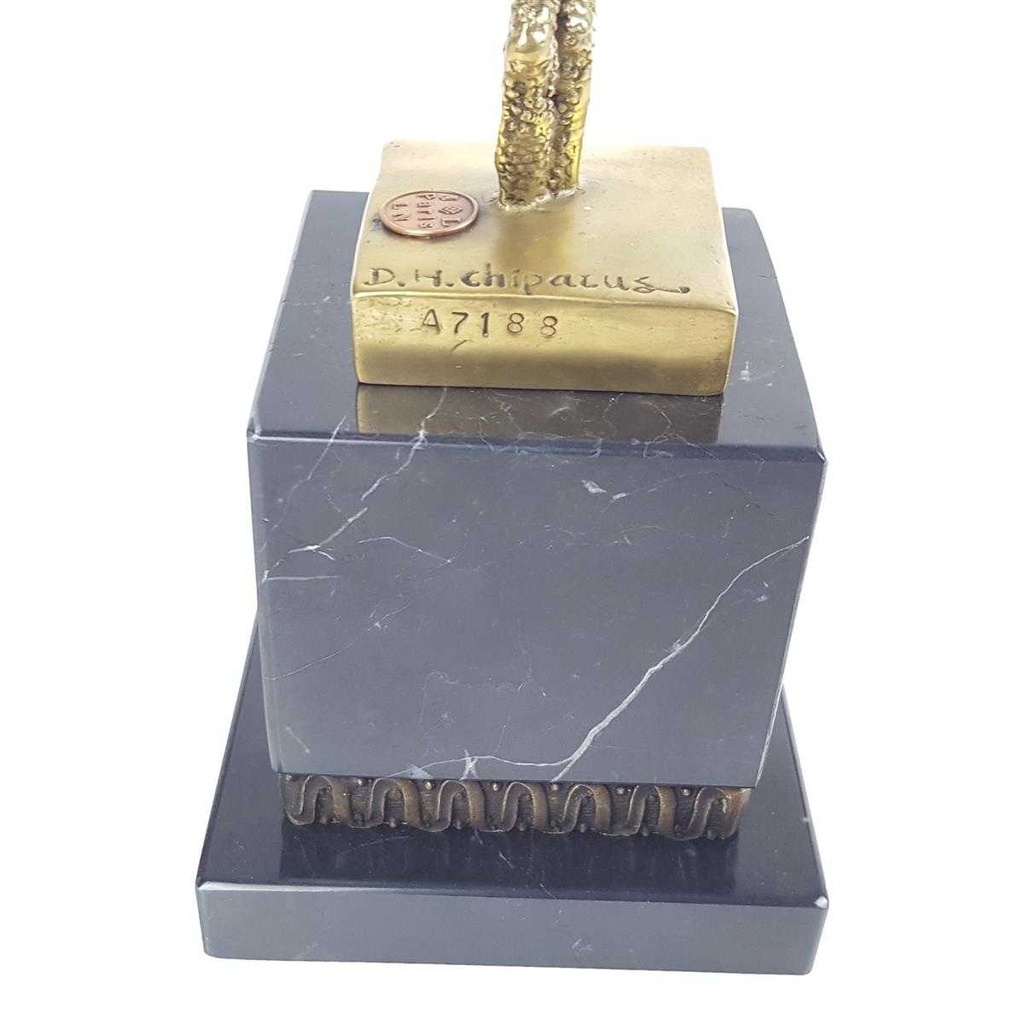 [LA-46188] Bronzeskulptur Bronzefigur poliert Seesternkleid Starfisch Bild 8