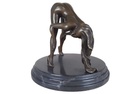 [LA-46227] Bronzeskulptur Bronzefigur Erotik Frau Bückt Sich Art-Deco-Stil Bild 2