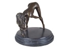 [LA-46227] Bronzeskulptur Bronzefigur Erotik Frau Bückt Sich Art-Deco-Stil Bild 5