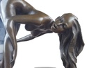 [LA-46227] Bronzeskulptur Bronzefigur Erotik Frau Bückt Sich Art-Deco-Stil Bild 12