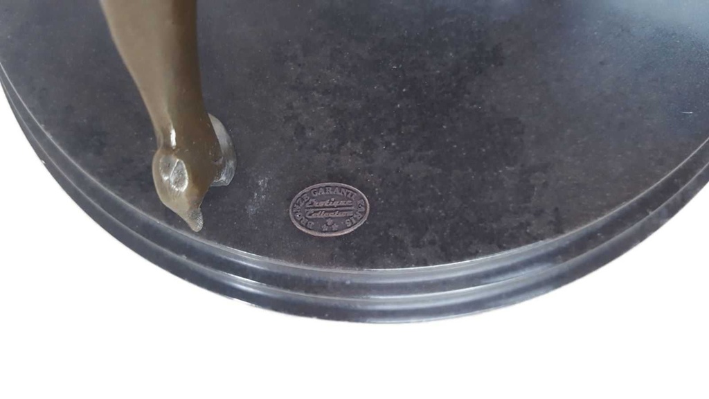 [LA-46227] Bronzeskulptur Bronzefigur Erotik Frau Bückt Sich Art-Deco-Stil Bild 13