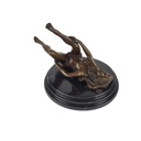 [LA-46228] Bronzeskulptur Bronzefigur Erotik Frau Liegend Auf Dem Boden Art-Deco-Stil Bild 2