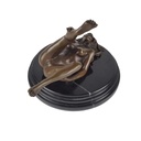 [LA-46228] Bronzeskulptur Bronzefigur Erotik Frau Liegend Auf Dem Boden Art-Deco-Stil Bild 6