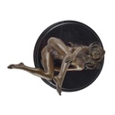 [LA-46228] Bronzeskulptur Bronzefigur Erotik Frau Liegend Auf Dem Boden Art-Deco-Stil Bild 8