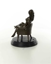 [LA-46229] Bronzeskulptur Bronzefigur Erotik Frau Sitzend Im Sessel Art-Deco-Stil Bild 6