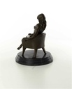 [LA-46229] Bronzeskulptur Bronzefigur Erotik Frau Sitzend Im Sessel Art-Deco-Stil Bild 7
