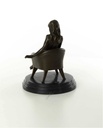 [LA-46229] Bronzeskulptur Bronzefigur Erotik Frau Sitzend Im Sessel Art-Deco-Stil Bild 8