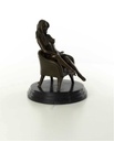[LA-46229] Bronzeskulptur Bronzefigur Erotik Frau Sitzend Im Sessel Art-Deco-Stil Bild 14