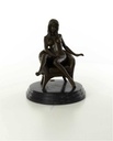 [LA-46229] Bronzeskulptur Bronzefigur Erotik Frau Sitzend Im Sessel Art-Deco-Stil Bild 16