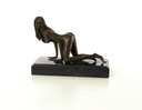[LA-46232] Bronzeskulptur Bronzefigur Erotik Girl Lady Kniend Art-Deco-Stil Bild 3