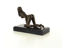 [LA-46232] Bronzeskulptur Bronzefigur Erotik Girl Lady Kniend Art-Deco-Stil Bild 4