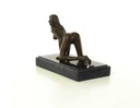 [LA-46232] Bronzeskulptur Bronzefigur Erotik Girl Lady Kniend Art-Deco-Stil Bild 5