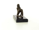 [LA-46232] Bronzeskulptur Bronzefigur Erotik Girl Lady Kniend Art-Deco-Stil Bild 6