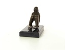 [LA-46232] Bronzeskulptur Bronzefigur Erotik Girl Lady Kniend Art-Deco-Stil Bild 7