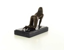 [LA-46232] Bronzeskulptur Bronzefigur Erotik Girl Lady Kniend Art-Deco-Stil Bild 8