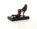 [LA-46232] Bronzeskulptur Bronzefigur Erotik Girl Lady Kniend Art-Deco-Stil Bild 9