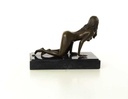 [LA-46232] Bronzeskulptur Bronzefigur Erotik Girl Lady Kniend Art-Deco-Stil Bild 10