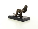 [LA-46232] Bronzeskulptur Bronzefigur Erotik Girl Lady Kniend Art-Deco-Stil Bild 12
