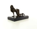 [LA-46232] Bronzeskulptur Bronzefigur Erotik Girl Lady Kniend Art-Deco-Stil Bild 16