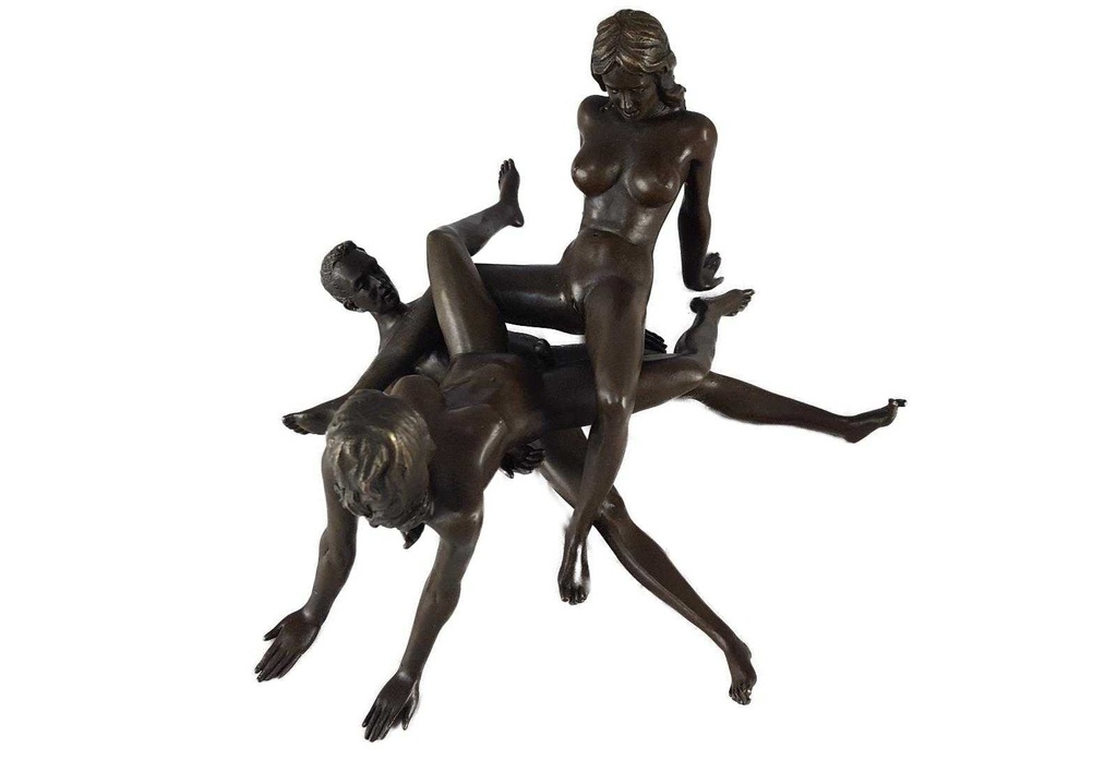 [LA-46235] Bronzeskulptur Bronzefigur Erotik Erotische Bronzegruppe (Dreier) Bild 7