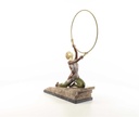 [LA-46249] Bronzeskulptur Bronzefigur Kalt Bemalt Kniende Reifentänzerin Ecstasy Bild 3