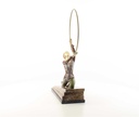 [LA-46249] Bronzeskulptur Bronzefigur Kalt Bemalt Kniende Reifentänzerin Ecstasy Bild 4