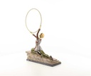 [LA-46249] Bronzeskulptur Bronzefigur Kalt Bemalt Kniende Reifentänzerin Ecstasy Bild 10