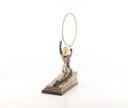 [LA-46249] Bronzeskulptur Bronzefigur Kalt Bemalt Kniende Reifentänzerin Ecstasy Bild 13