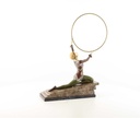 [LA-46249] Bronzeskulptur Bronzefigur Kalt Bemalt Kniende Reifentänzerin Ecstasy Bild 15