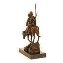 [LA-46262] Bronzeskulptur Bronzefigur Bergabfahrt Bergabreiten Bild 6