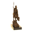 [LA-46262] Bronzeskulptur Bronzefigur Bergabfahrt Bergabreiten Bild 14