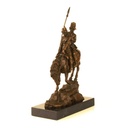 [LA-46262] Bronzeskulptur Bronzefigur Bergabfahrt Bergabreiten Bild 16