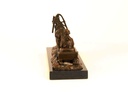[LA-46263] Bronzeskulptur Bronzefigur Pferd Zieht Einen Schlitten Bild 7