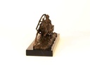 [LA-46263] Bronzeskulptur Bronzefigur Pferd Zieht Einen Schlitten Bild 15