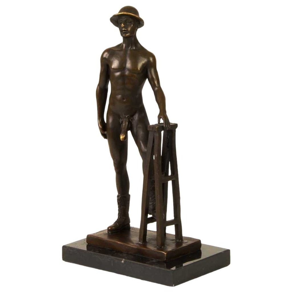 [LA-46267] Bronzeskulptur Bronzefigur Erotik Antik-Stil Bild 2
