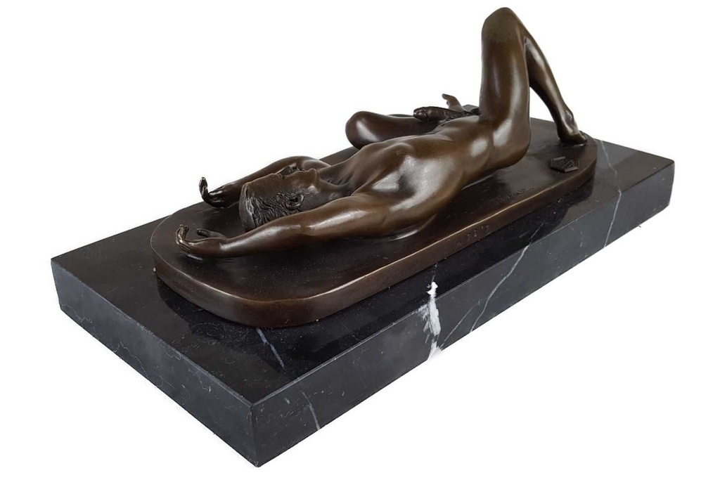 [LA-46268] Bronzeskulptur Bronzefigur Mann Erotische Kunst Erotik Antik-Stil Bild 4