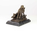 [LA-46282] Bronzeskulptur Bronzefigur Hunde Greifen Wildschwein An Bild 8