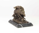 [LA-46282] Bronzeskulptur Bronzefigur Hunde Greifen Wildschwein An Bild 13