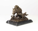 [LA-46282] Bronzeskulptur Bronzefigur Hunde Greifen Wildschwein An Bild 16