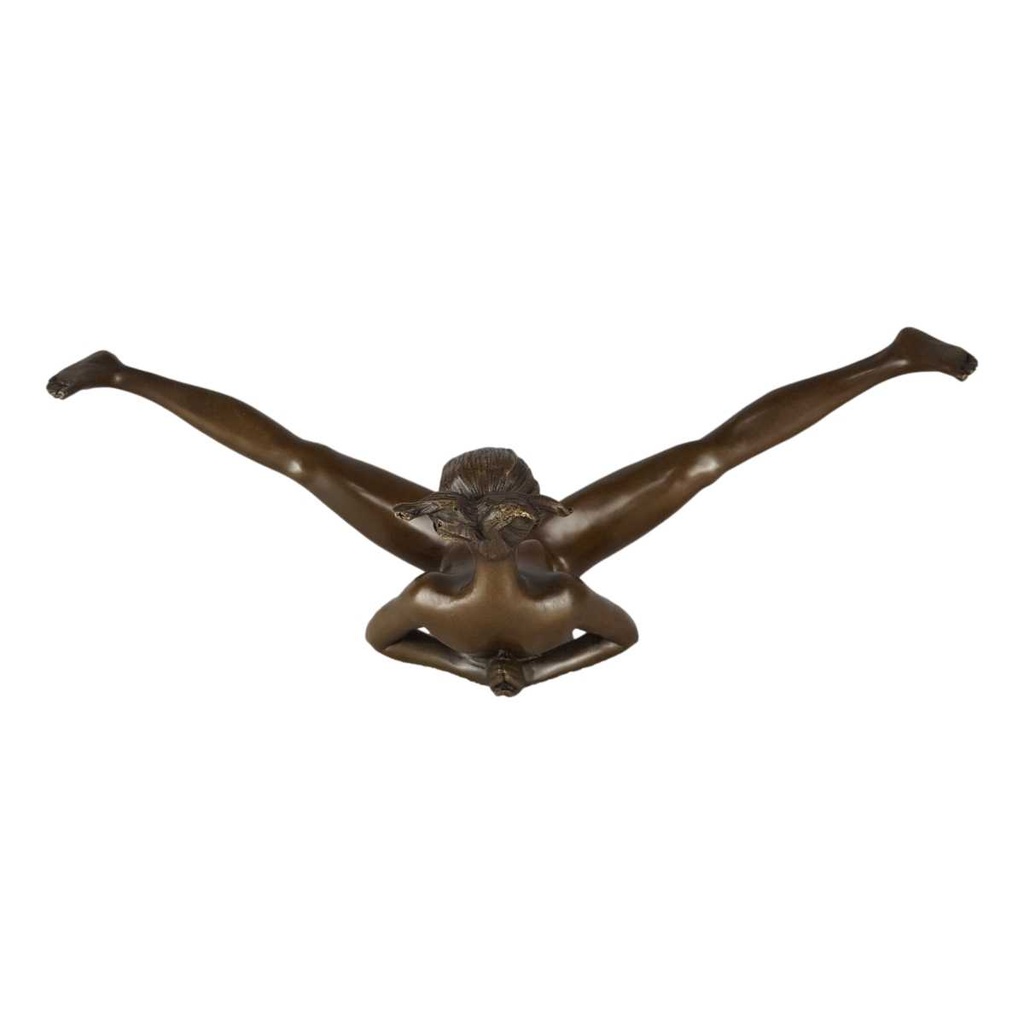 [LA-46285] Bronzeskulptur Bronzefigur Erotik Frau Liegend Auf Dem Boden Bild 4