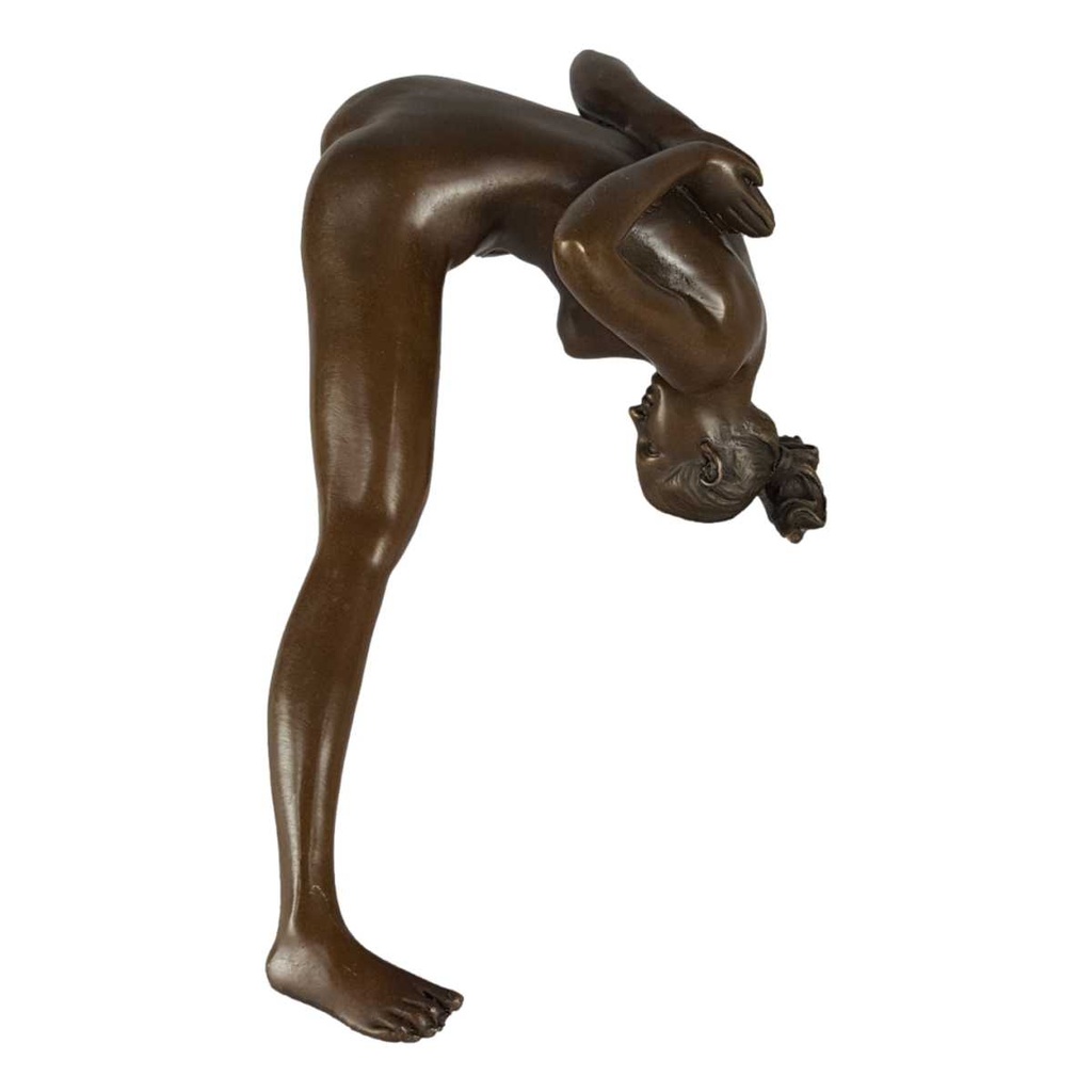 [LA-46285] Bronzeskulptur Bronzefigur Erotik Frau Liegend Auf Dem Boden Bild 6