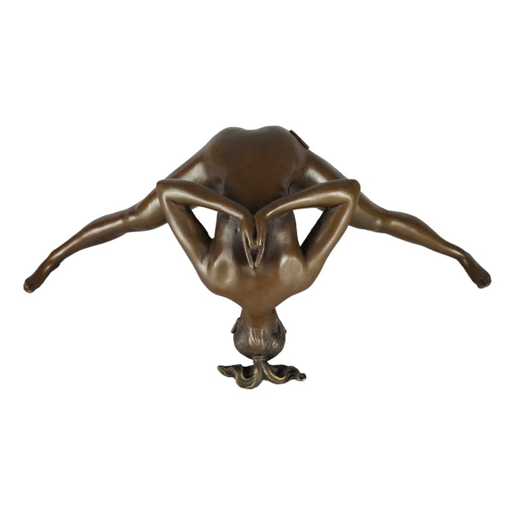 [LA-46285] Bronzeskulptur Bronzefigur Erotik Frau Liegend Auf Dem Boden Bild 7