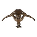 [LA-46285] Bronzeskulptur Bronzefigur Erotik Frau Liegend Auf Dem Boden Bild 7
